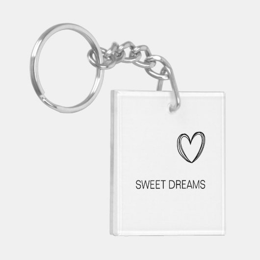 einfache minimale monogramm Kundenbezeichnung Schlüsselanhänger (Vorderseite links)