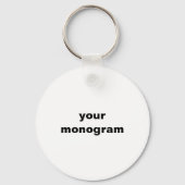 einfache minimale monogramm Kundenbezeichnung Schlüsselanhänger (Vorderseite)