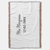 einfache minimale Monogramm MMs Mr. name date year Decke (Vorderseite Vertikal)