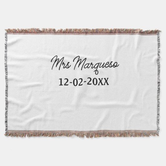 einfache minimale Monogramm MMs Mr. name date year Decke (Vorderseite)