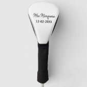 einfache minimale Monogramm MMs Mr. name date year Golf Headcover (Vorderseite)