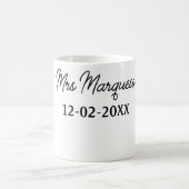 einfache minimale Monogramm MMs Mr. name date year Kaffeetasse (Mittel)