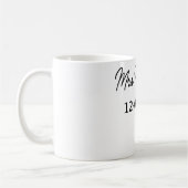 einfache minimale Monogramm MMs Mr. name date year Kaffeetasse (Links)