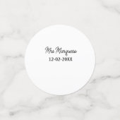 einfache minimale Monogramm MMs Mr. name date year Konfetti (Klein Vorderseite)