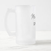 einfache minimale Monogramm MMs Mr. name date year Mattglas Bierglas (Links)