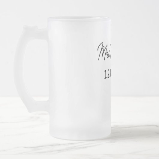 einfache minimale Monogramm MMs Mr. name date year Mattglas Bierglas (Links)