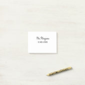 einfache minimale Monogramm MMs Mr. name date year Post-it Klebezettel (Auf Schreibtisch)
