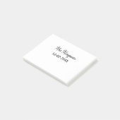 einfache minimale Monogramm MMs Mr. name date year Post-it Klebezettel (angewinkelt)