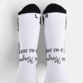 einfache minimale Monogramm MMs Mr. name date year Socken (Oben)