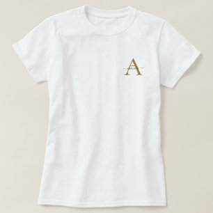 Einfache minimale Monogrammbezeichnung T-Shirt