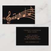 Einfache minimale musikalische Anmerkungen| Visite Visitenkarte (Vorne/Hinten)