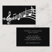 Einfache minimale musikalische Anmerkungen| Visite Visitenkarte (Vorne/Hinten)