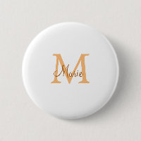 einfache minimale Name monogramm orange braun thr
