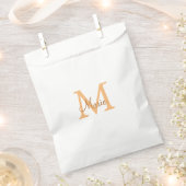 einfache minimale Name monogramm orange braun thr Geschenktütchen (Ausgeschnitten)