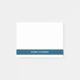 Einfache minimale Navy Blue Moderner Farbblock Post-it Klebezettel