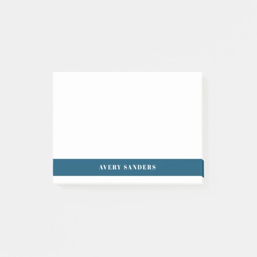 Einfache minimale Navy Blue Moderner Farbblock Post-it Klebezettel (Vorderseite)