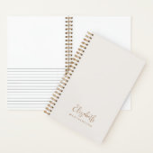 Einfache minimale neutrale Schriftzeichen Notizblock (Innen)