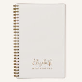 Einfache minimale neutrale Schriftzeichen Notizblock (Vorderseite)