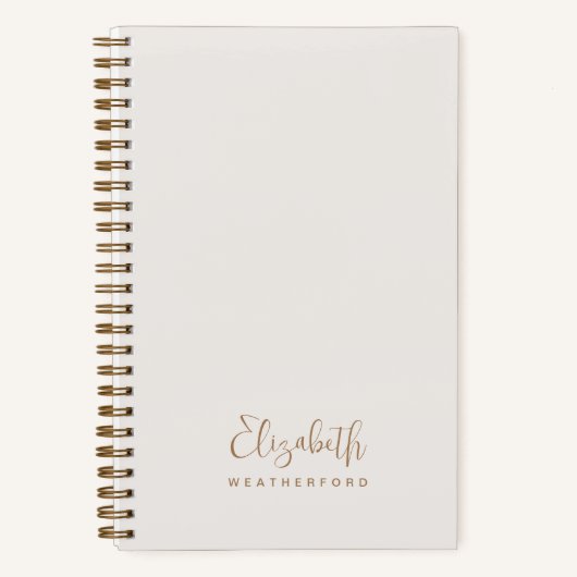 Einfache minimale neutrale Schriftzeichen Notizblock (Vorderseite)