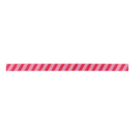 Einfache minimale Niedliche Rosa und Rot Streifen Satinband