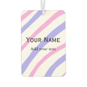 Einfache minimale Orangenstreifen Wasserfarbe Name Autolufterfrischer (Rückseite)