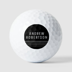 Einfache minimale Personalisierte Bezeichnung Grau Golfball