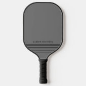 Einfache minimale Personalisierte Bezeichnung Grau Pickleball Schläger (Vorderseite)