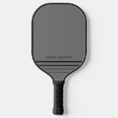 Einfache minimale Personalisierte Bezeichnung Grau Pickleball Schläger (Rückseite)