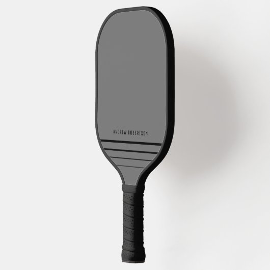 Einfache minimale Personalisierte Bezeichnung Grau Pickleball Schläger (Links)