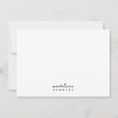 Einfache Minimale Personalisierte Note Card Mitteilungskarte (Vorderseite)