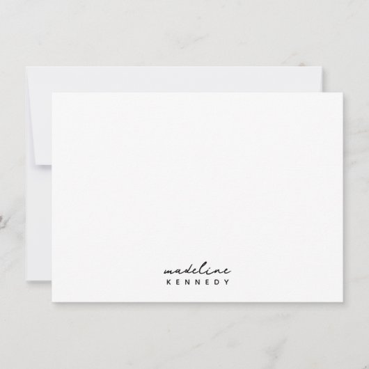 Einfache Minimale Personalisierte Note Card Mitteilungskarte (Vorderseite)