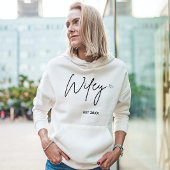 Einfache minimale Personalisierte Wifey Script Est Sweatshirt