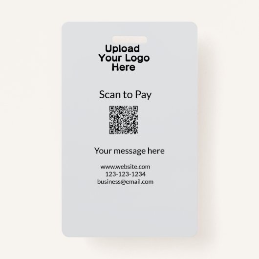 Einfache minimale Prüfung zum Bezahlen des Add QR Ausweis (Vorderseite)