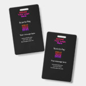 Einfache minimale Prüfung zum Bezahlen des Add QR  Ausweis (Vorder- & Rückseite)