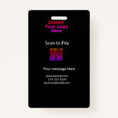 Einfache minimale Prüfung zum Bezahlen des Add QR  Ausweis (Rückseite)