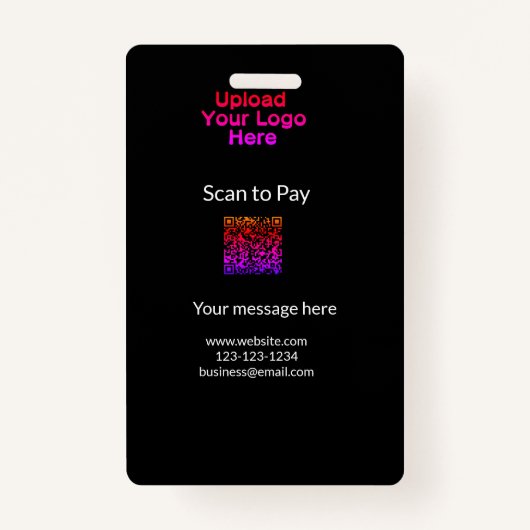 Einfache minimale Prüfung zum Bezahlen des Add QR Ausweis (Rückseite)