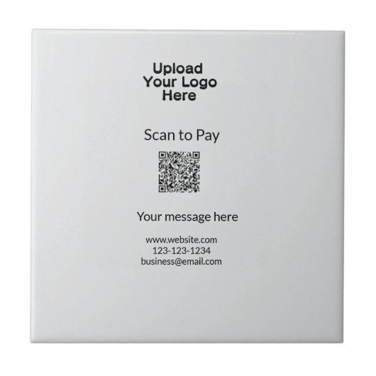 Einfache minimale Prüfung zum Bezahlen des Add QR  Fliese (Vorderseite)