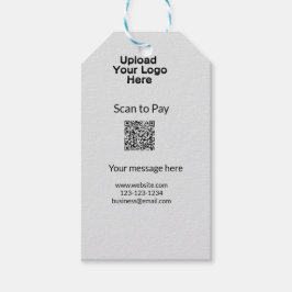 Einfache minimale Prüfung zum Bezahlen des Add QR  Geschenkanhänger