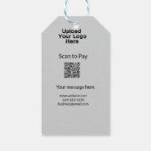 Einfache minimale Prüfung zum Bezahlen des Add QR Geschenkanhänger (Rückseite)