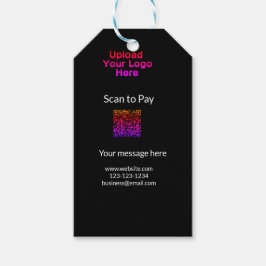 Einfache minimale Prüfung zum Bezahlen des Add QR  Geschenkanhänger