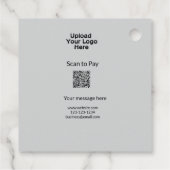 Einfache minimale Prüfung zum Bezahlen des Add QR  Geschenkanhänger (Rückseite)