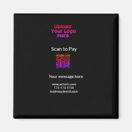 Einfache minimale Prüfung zum Bezahlen des Add QR  Magnet