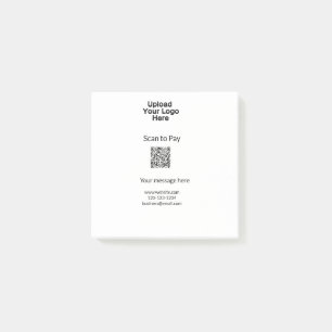 Einfache minimale Prüfung zum Bezahlen des Add QR  Post-it Klebezettel