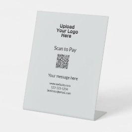 Einfache minimale Prüfung zum Bezahlen des Add QR  Sockelschild