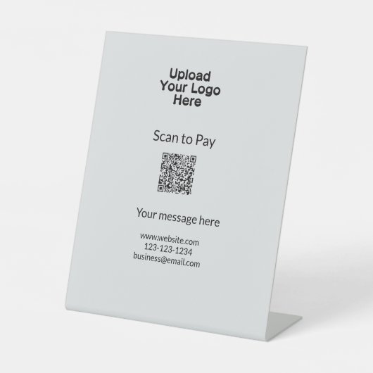 Einfache minimale Prüfung zum Bezahlen des Add QR Sockelschild (Vorderseite)