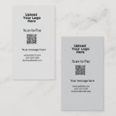 Einfache minimale Prüfung zum Bezahlen des Add QR  Visitenkarte (Vorne/Hinten)