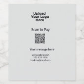 Einfache minimale Prüfung zum Bezahlen des Add QR Weinetikett (Einzelnes Label)