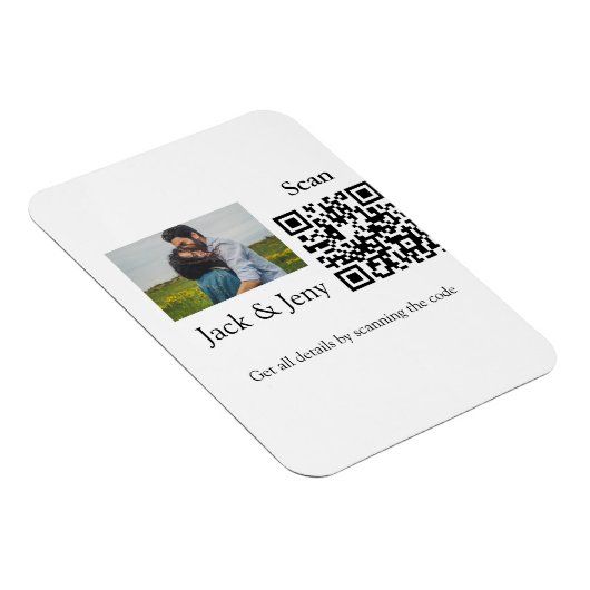 Einfache minimale Q R Code hinzufügen Bildname Tex Magnet (Rechte Seite)