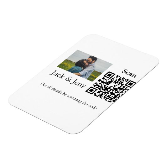 Einfache minimale Q R Code hinzufügen Bildname Tex Magnet (Linke Seite)