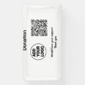 Einfache minimale q r Code hinzufügen Logo Social  Banner (Vertikal)